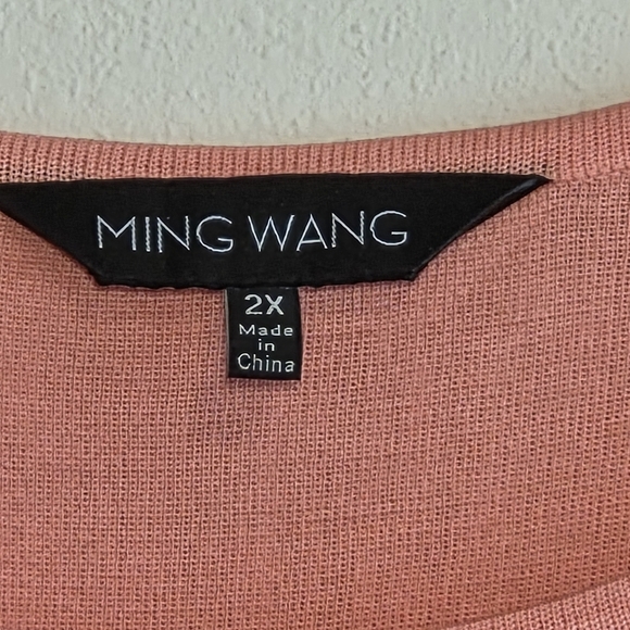 Ming Wang Peach Colored Knit Tank Top Plus Size 2X Office Contemporary Classic - Picture 5 of 8